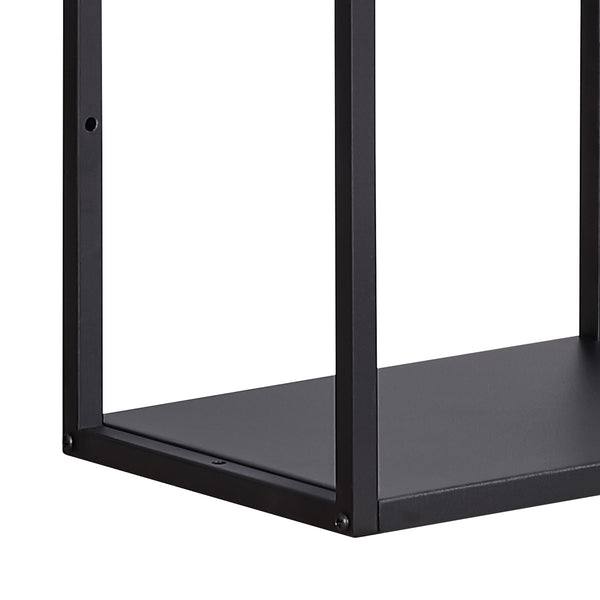 Set d'étagères murales Nostened acier noir [en.casa]