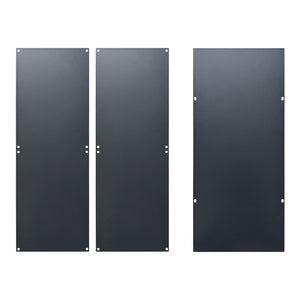 Set d'étagères murales Nostened acier noir [en.casa]