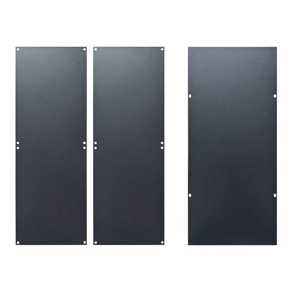 Set d'étagères murales Nostened acier noir [en.casa]