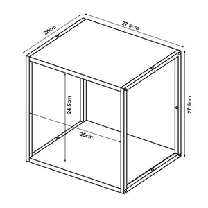 Set d'étagères murales Nostened acier noir [en.casa]