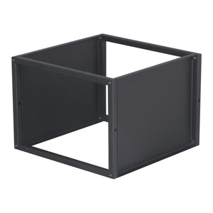 Set d'étagères murales Nostened acier noir [en.casa]