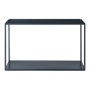 Wandrek Notodden met 2 planken staal zwart [en.casa]