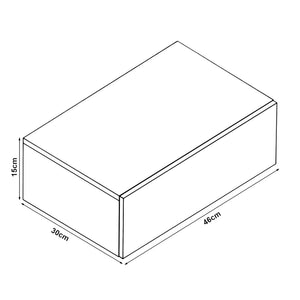 Wandplank met lade zwevend 46x30x15 cm - 18 varianten