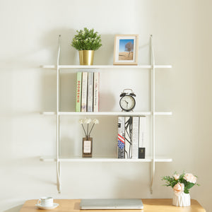 Wandrek Østfold met 3 planken 100x80x21 cm [en.casa]