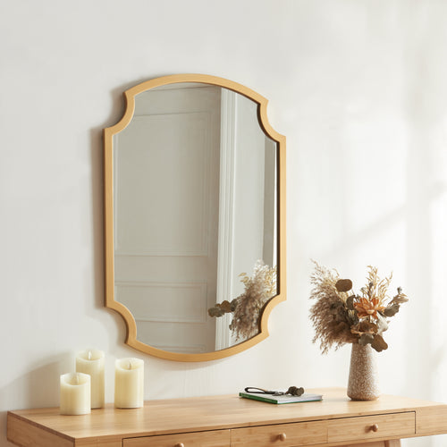 Wandspiegel Aura 80x55 cm Goudkleurig [en.casa] - premiumXL