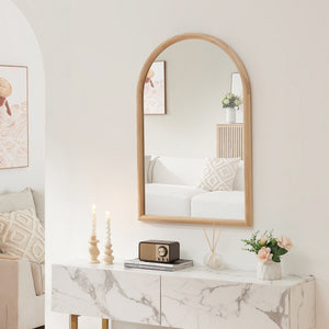 Wandspiegel Podena 90x60 cm Naturel [en.casa] - premiumXL
