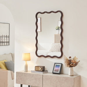 Wandspiegel Porloskid 90x60 cm Donkerbruin [en.casa] - premiumXL
