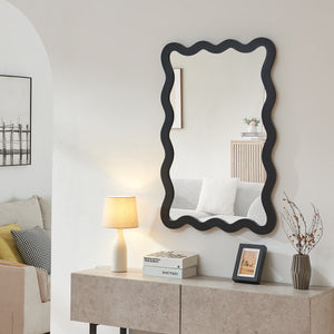 Miroir mural Koster 90x60 cm noir [en.casa] - premiumXL