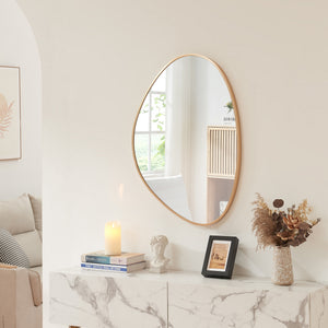 Miroir mural Lardkapihond 75x53 cm doré [en.casa] - premiumXL