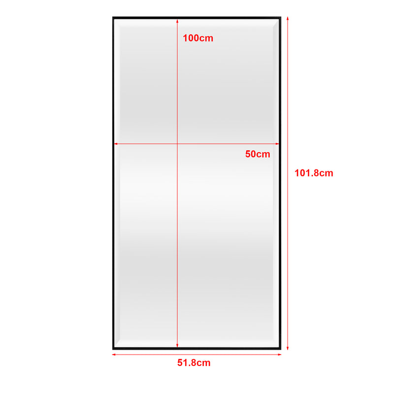 Croquis coté Miroir mural Novoli rectangulaire [en.casa]