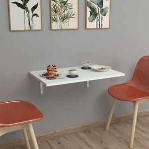 Table rabattable mural Klepp 72x45cm blanc [en.casa] - premiumXL
