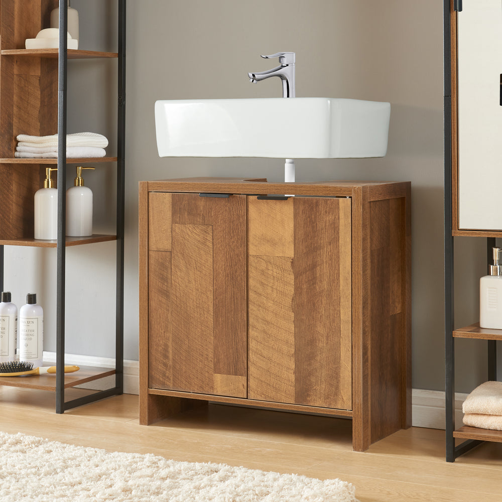 Wasbakonderkast Namsskogan 60x60x30cm Walnootlook [en.casa] - premiumXL