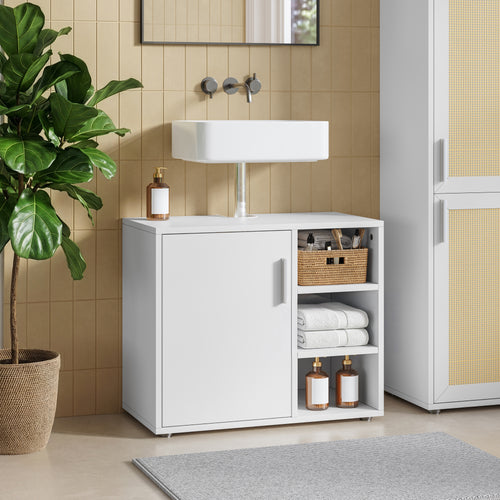 Waskomonderkast Kulaik 51x60x32 cm Wit [en.casa]
