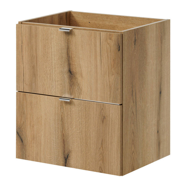 Meuble sous lavabo NEWPORT avec 2 tiroirs effet chêne [en.casa]