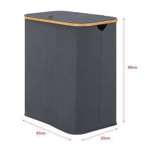 [en.casa] Wasmand Rusko met 3 waszakken 69x57x37 cm - 2 varianten