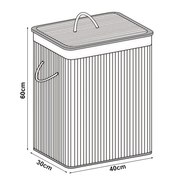 Panier à linge Salla en bambou [en.casa]