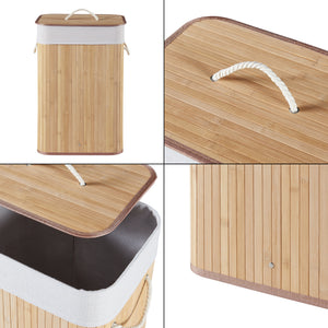 Panier à linge Salla en bambou [en.casa]