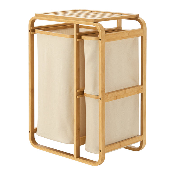 [en.casa] Wasmand Evenes met waszakken 70,5x49,5x33 cm - 2 varianten