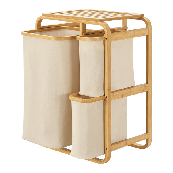 [en.casa] Wasmand Evenes met waszakken 70,5x49,5x33 cm - 2 varianten