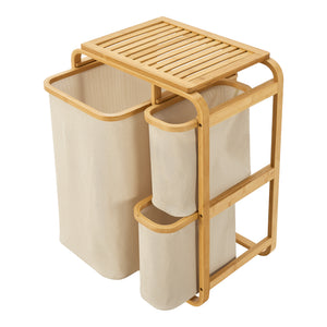 [en.casa] Wasmand Evenes met waszakken 70,5x49,5x33 cm - 2 varianten