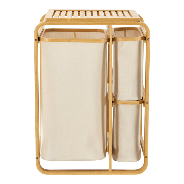 [en.casa] Wasmand Evenes met waszakken 70,5x49,5x33 cm - 2 varianten