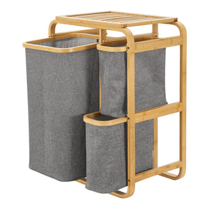 Panier à linge Evenes bambou 71 x 50 x 33 cm [en.casa]