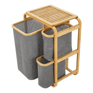 Panier à linge Evenes bambou 71 x 50 x 33 cm [en.casa]