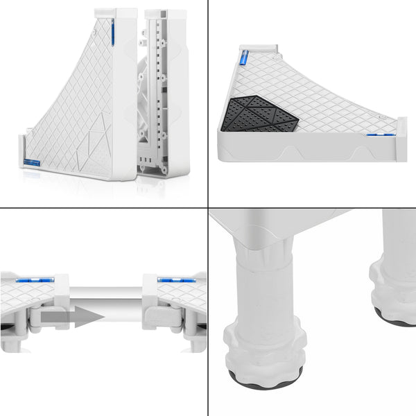 Base Ajustable Kirburg Support à 8 Pieds Pour Soulever Lave-linge Et Réfrigérateur [en.casa]