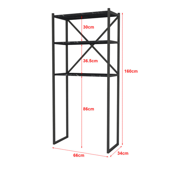 [en.casa] Ombouwkast Askersund voor wasmachine 160x66x34 cm - 2 varianten