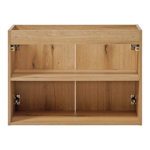 Wastafelonderkast Newport met wastafel eikenkleurig en wit [en.casa]