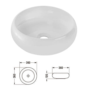 Meuble sous-lavabo avec vasque rond Newport [en.casa]