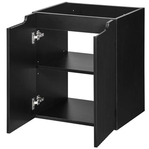 Meuble sous-vasque NEWPORT avec lavabo noir rainuré [en.casa]