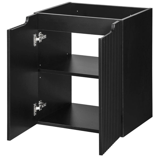 Meuble sous-vasque NEWPORT avec lavabo noir rainuré [en.casa]