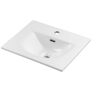 Wastafelonderkast met wastafel Newport eikenkleurig en wit [en.casa]