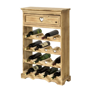Casier à Bouteilles Mosel pour 16 Bouteilles de Vin 86 x 55 x 22 cm Naturel [en.casa]