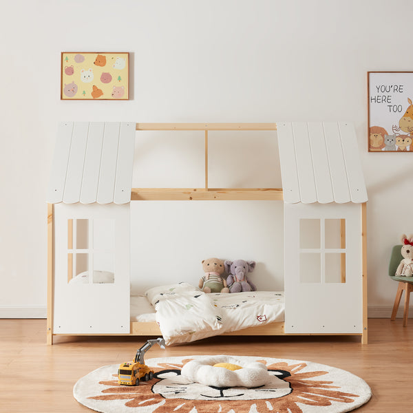 Kinderbed Tostedt huisbed grenen [en.casa]