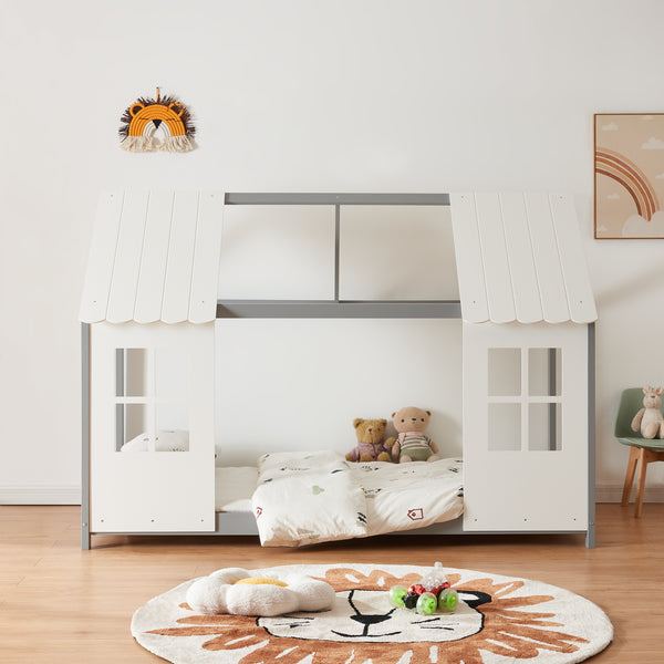 Kinderbed Tostedt huisbed grenen [en.casa]