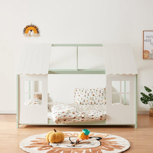 Kinderbed Tostedt huisbed grenen [en.casa]
