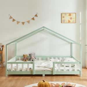 Kinderbed Treviolo met uitvalbeveiliging en matras [en.casa]