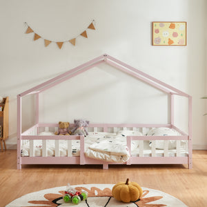 Kinderbed Treviolo met uitvalbeveiliging en matras [en.casa]