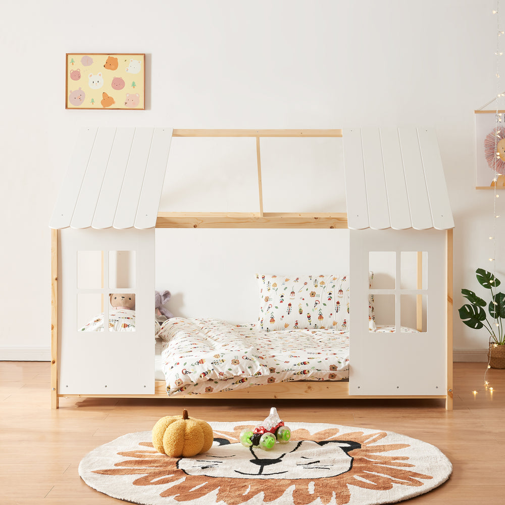 Halfopen kinderbed Tostedt met matras [en.casa] - premiumXL
