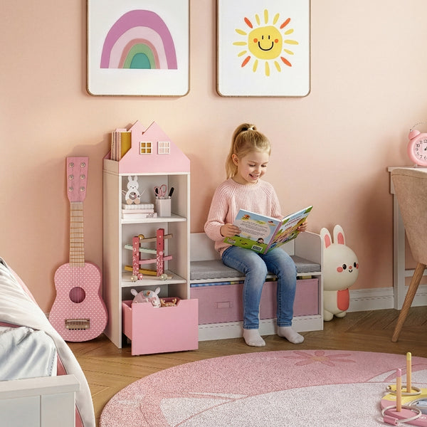 Kinderrek met zitbank Vipsali 100x99x30 cm [en.casa]