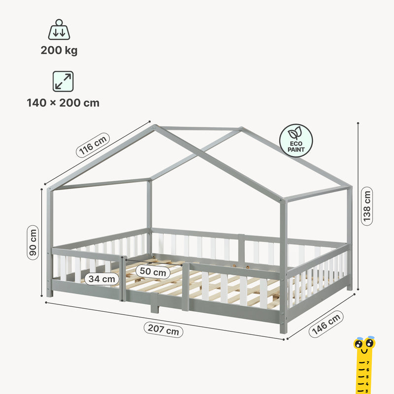 Maatschets Kinderbed Treviolo huisbed [en.casa]
