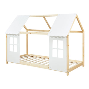 Kinderbed Tostedt huisbed grenen [en.casa]