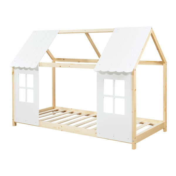 Kinderbed Tostedt huisbed grenen [en.casa]