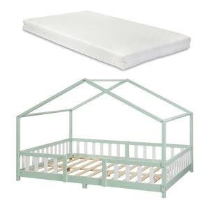Kinderbed Treviolo met uitvalbeveiliging en matras [en.casa]
