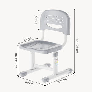 Chaise de bureau pour enfants Sauda réglable en hauteur [en.casa]