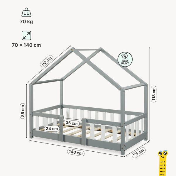 Kinderbed Treviolo huisbed [en.casa]