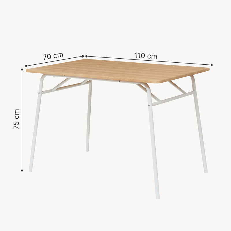 Croquis coté Ensemble de salle à manger 5 pièces Omso [en.casa]