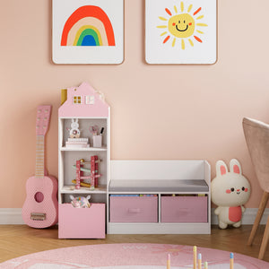 Kinderrek met zitbank Vipsali 100x99x30 cm [en.casa]